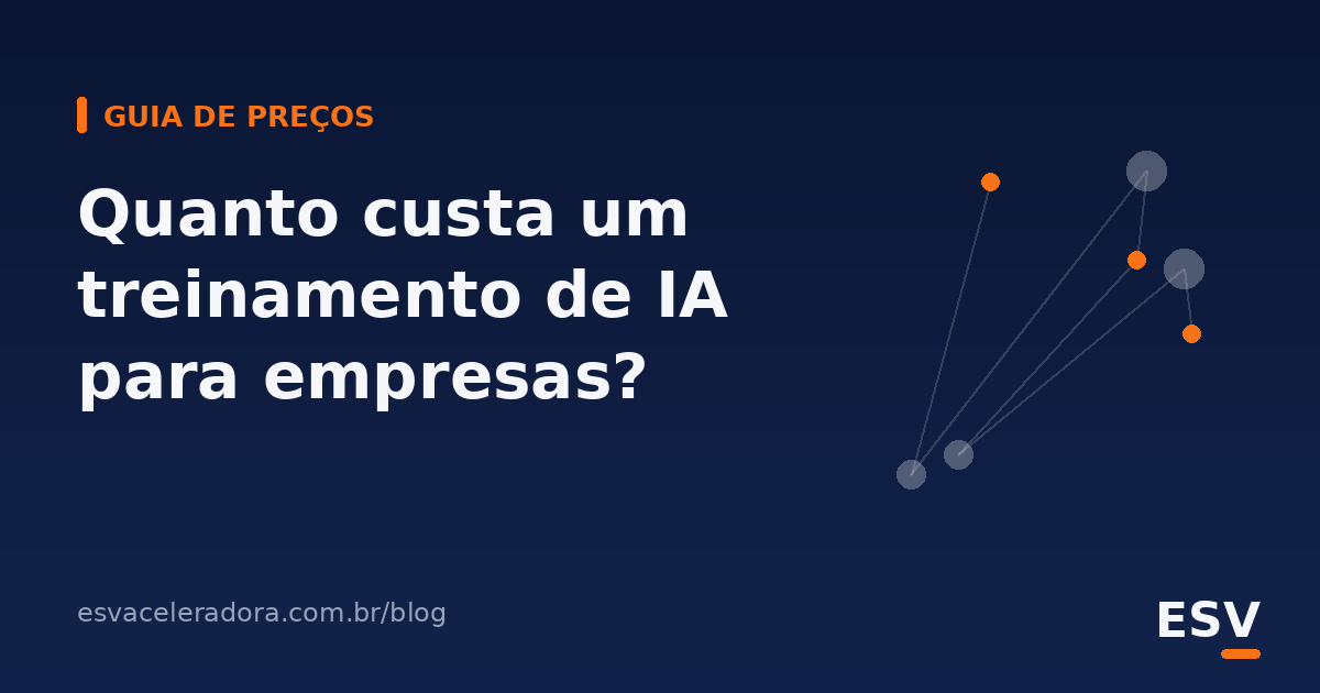Quanto custa um treinamento de IA para empresas? Faixas de preço e o que define o investimento